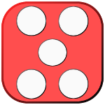 Icone de l'application de simulation de dés. Application Android les dés sont jetés