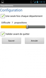 La configuration du jeu.